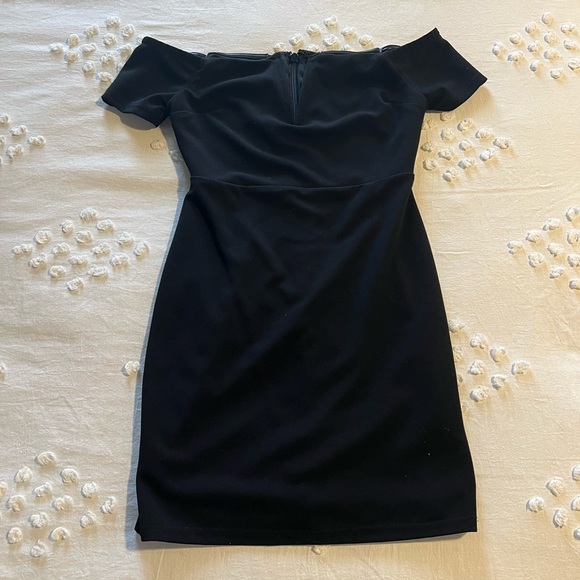 Lulu’s Black Off The Shoulder Dress - Picture 3 of 5
